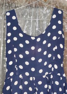 Casual Navy Blue Mini Dress/One Piece For Girls