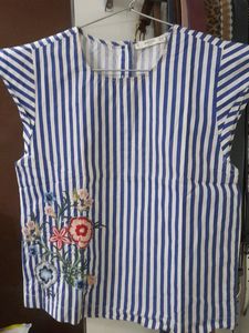 Blue Stripe Top