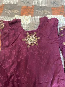 3 Piece Punjab Patyala Crepe Suit