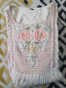 Boho Tiered Maxi Dress with Floral Embroidery