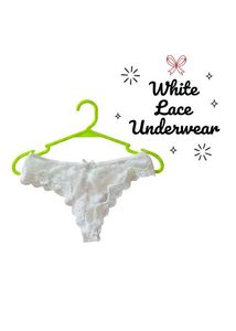 White Lace Thong