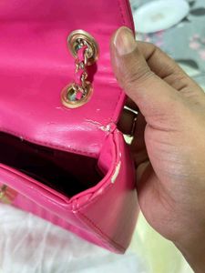 Pink Quilted Crossbody Bag