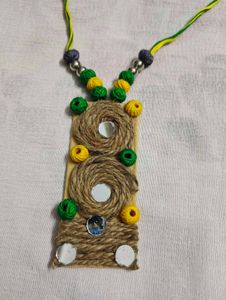 Boho Jute Necklace &amp; Earring Set