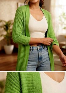 Cozy Green Knit Cardigan