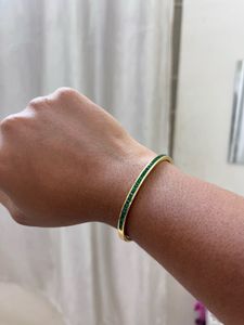 Elegant Emerald Bangle Bracelet