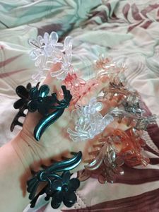 Set of Floral Hair Claw Clips