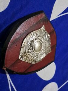 Vintage Wooden Shield Plaque
