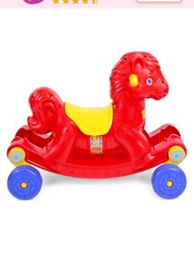Vibrant Red Rocking Horse Toy