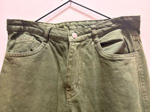 Green denim Cargo Pants