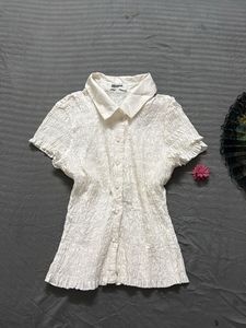White Scrunched Shirt
