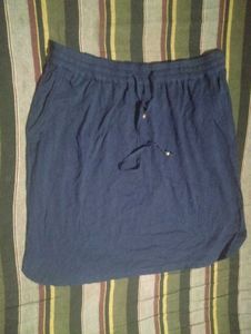 Navy Blue Casual Skirt