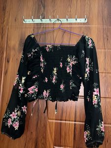 Black crop top