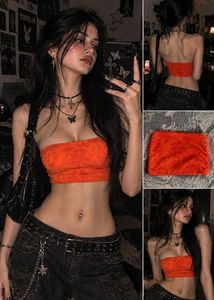 Y2K Orange tube top