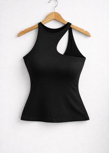 Chic Black Cut-Out Tank Top