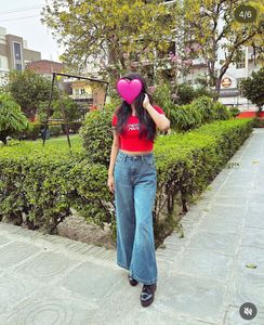 Cute Red Mickey Mouse Crop Top