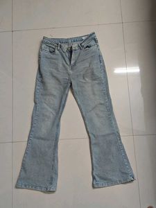 Light Wash Flared Jeans
