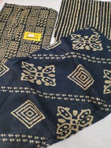 Beautiful Printed Navy Blue Suit