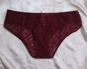 Maroon Lace Briefs