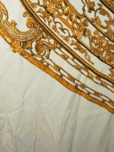 Elegant White Kurta with Gold Print