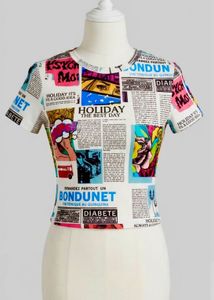 Pop Art Magazine Print T-Shirt