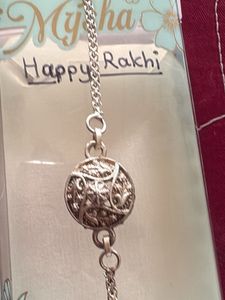 Elegant Silver Rakhi Bracelet