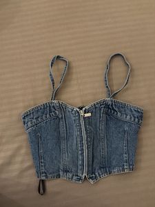Denim Corset Top