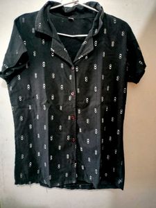 Comfy Black Printed Pajama Set