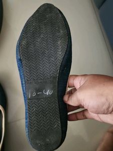 Blue Denim Flats