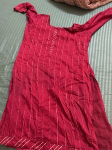 Elegant Pink Striped Kurta