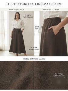 Comfortable Brown Maxi Skirt