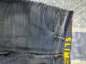 Men's Slim Fit Blue Denim Jeans