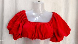 red crop top