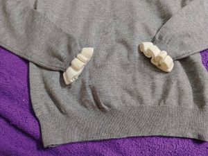 Prettiest Gray Embellished Sweater