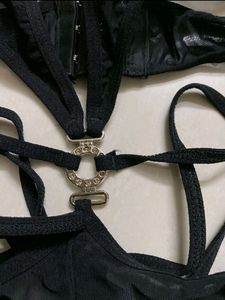 Black Mesh Lingerie Set