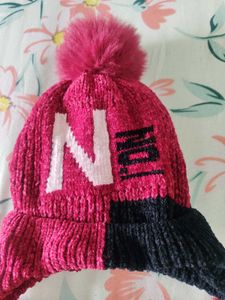 Cozy Knit Beanie Hat with Pom Poms