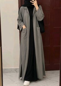 Modest Grey Abaya Dress