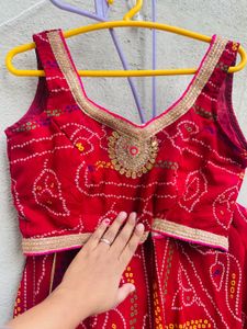 Bandhani Lehenga With Jacket