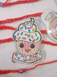 Rakhi With Massage  5pcs