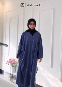 Elegant Blue Abaya Gown