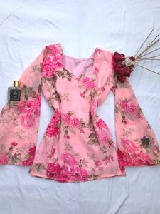 Floral Corset back kurti 🌷