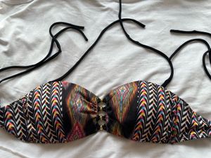 Colorful Pattern Paded  Bikini Top