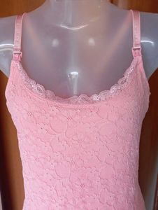 Pink Lace Maternity Cami