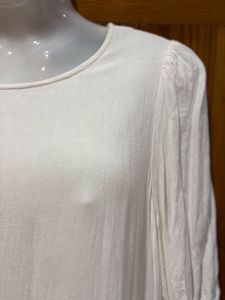 White Ruffled Tiered Tunic Top
