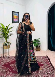 New Festive Kurti Outfit in Black Colour