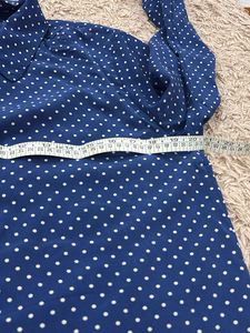 Blue Polka Dot Button-Up Shirt