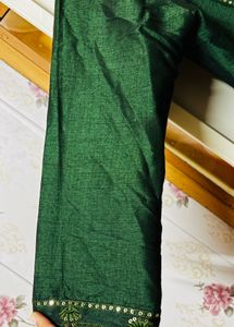 Golden Sequins Green kurta with Palazzo