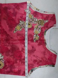 Beautiful Pink Floral Embroidered Anarkali