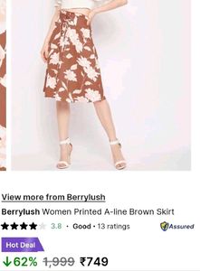 Floral Print Midi Skirt