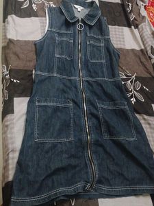 Denim onepiece with Zip Front