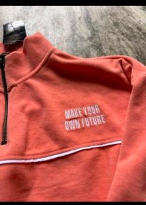 Coral Half Zip Sweatshirt